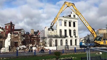 Claremont hotel comes crashing down