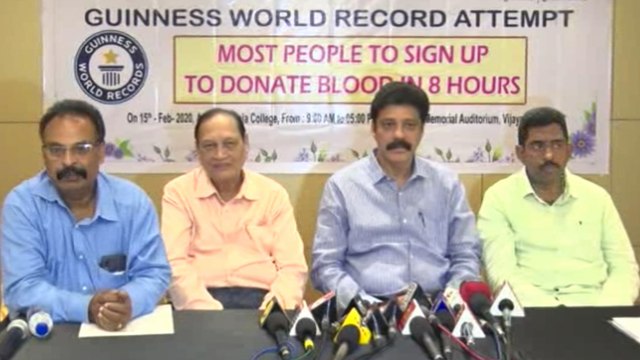 Blood Donation Camp In Andhra Loyala Collage On 15th Feb