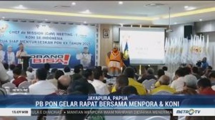 PB PON Papua Gelar Rapat Bersama Menpora dan KONI Bahas Kesiapan Venue