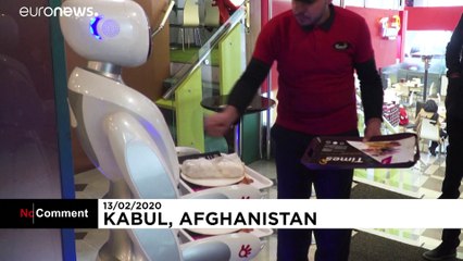 Meet Timea, Afghanistan's first robot waitress