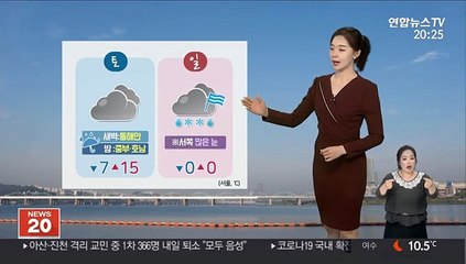 [날씨] 주말 미세먼지 계속…밤부터 비, 휴일 기온 뚝↓