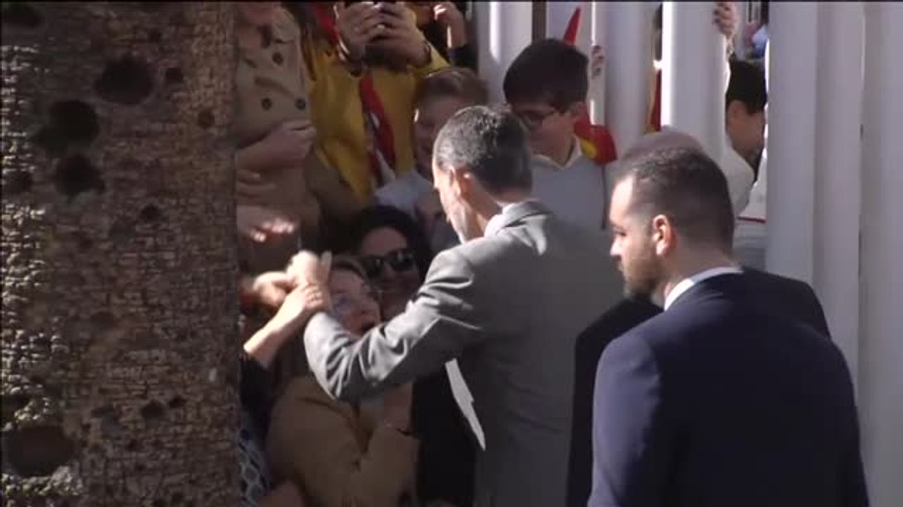 Los reyes visitan a la Virgen del Rocío en Almonte antes de ir a Doñana