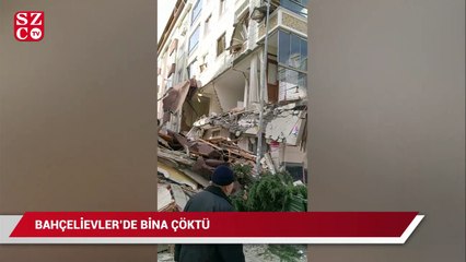 Bahçelievler'de çöken binanın enkazı