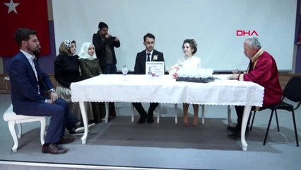 Karabük'te sevgililer günü'nde evlendiler