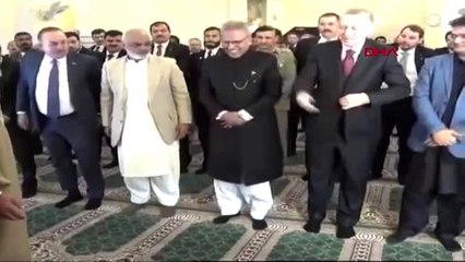 Erdoğan, cuma namazını pakistan cumhurbaşkanlığı mescidinde kıldı