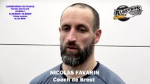 Hockey sur glace Interview Nicolas Favarin 2020-02-11 Coach de Brest (D1 - J23 Clermont VS Brest)