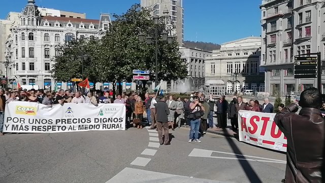 Sindicatos agrarios se movilizan en Oviedo