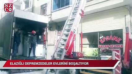 Elazığlı depremzedeler evlerini boşaltmaya devam ediyor