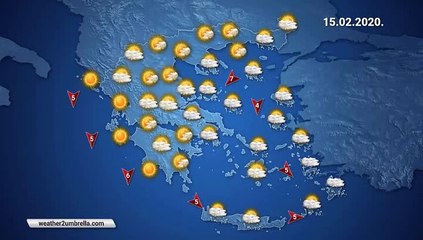 Η πρόβλεψη του καιρού για τo Σάββατο  15-02-2020