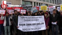 Öğrencilerden İBB önünde ulaşım zammı protestosu