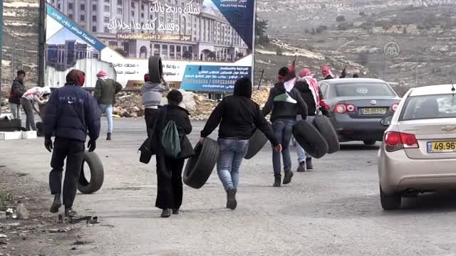 İsrail askerlerinden Batı Şeria'daki sözde barış planı protestolarına müdahale - El