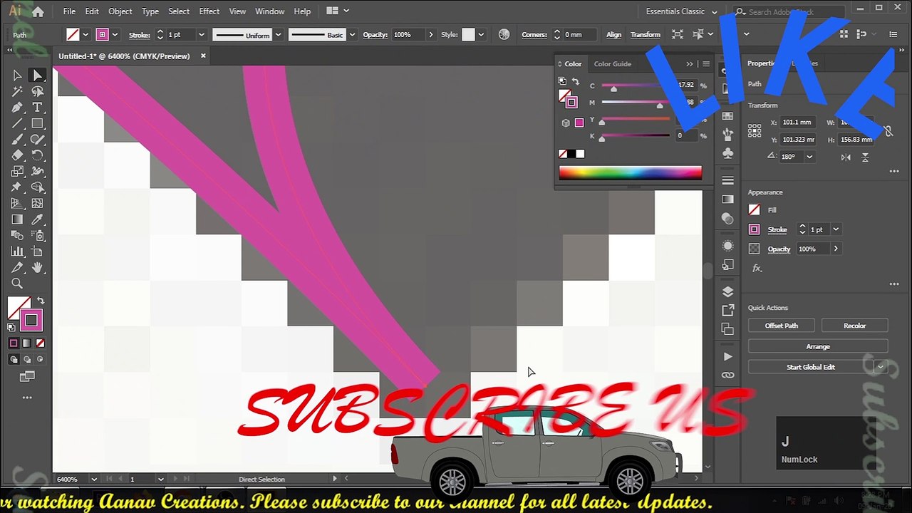 Adobe Illustrator Training - Class 11 - Pen Tool and Shape Builder Tool | Hindi |  @Aanav Creations ​