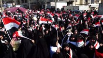 Irak'ta Şii lider Sadr yanlısı kadınlardan gösteri - BAĞDAT