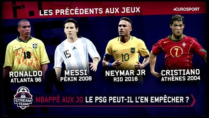 Messi et Neymar ont aussi disputé les JO, mais seul Ronaldo se rapproche du cas Mbappé