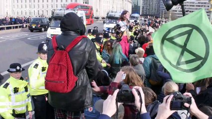 Violent scenes as youth climate protesters clash with police in central London
