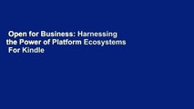Open for Business: Harnessing the Power of Platform Ecosystems  For Kindle