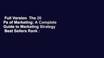 Full Version  The 20 Ps of Marketing: A Complete Guide to Marketing Strategy  Best Sellers Rank :
