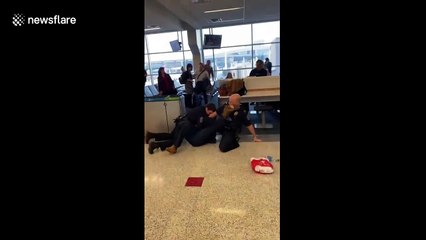'On another planet': Shocking scene as man is tased by police at Dallas airport