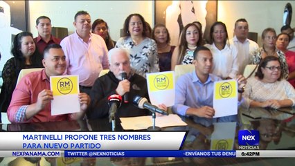 Martinelli propone tres nombres para nuevo partido  - Nex Noticias