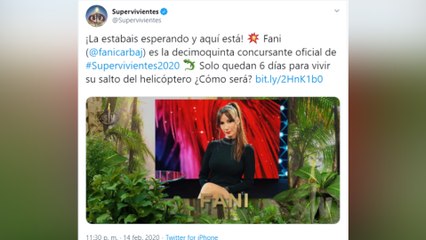 Ya es oficial: Fani, concursante de 'Supervivientes 2020'