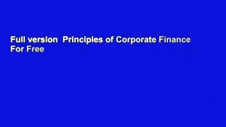 Full version  Principles of Corporate Finance  For Free