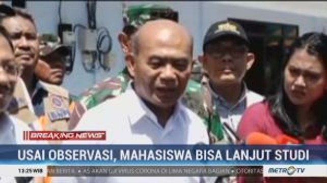 Usai Observasi, Pemerintah Jamin Keberlanjutan Pendidikan Mahasiswa dari Tiongkok