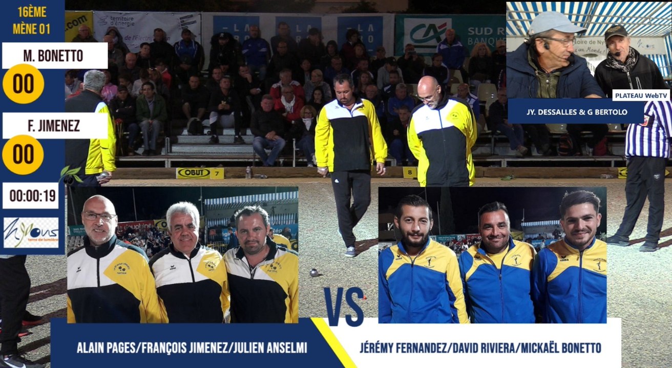 16ème M. BONETTO vs A. PAGES International à pétanque de l'Olivier 2019 à Nyons