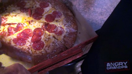 Angry Grandpa - The Little Caesars Pretzel Crust Pizza