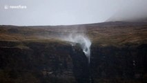 Waterfall in Ireland flows BACKWARDS as Storm Dennis hits (CLEAN VERSION)