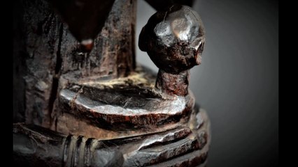 Statue Mère et enfant Bamana, Gwandusu, Mali