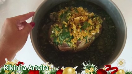 Natal da Kikinha, Receita de Pernil Assado ao Molho de Cerveja Preta acompanhadao de Farofa de Banana