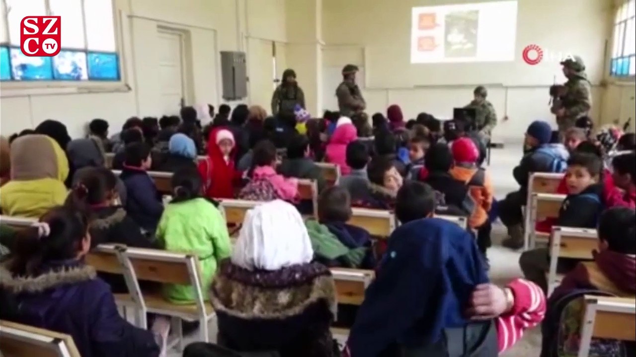 Barış Pınarı Bölgesi’ndeki çocuklara korunma eğitimi