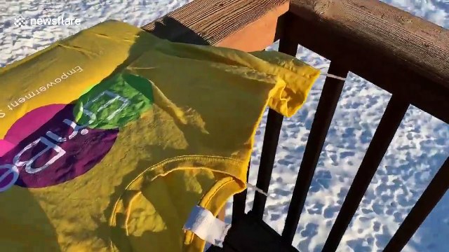 T-shirt freezes solid in South Dakota cold snap