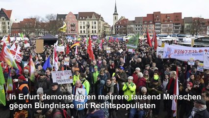 "Kein Pakt mit Faschisten": Großdemonstration in Erfurt
