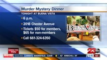 If you are looking for some fun events happening today you can head out to the farmers market or a murder mystery dinner tonight.