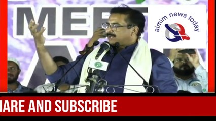 Imtiyaz Jaleel addresses a protest public meeting against CAA, NRC and NPR in Gulbarga, Karnataka.