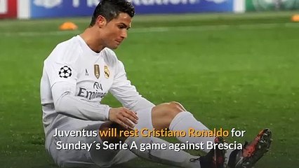Cristiano Ronaldo to take rest and Chiellini to return for match against Brescia