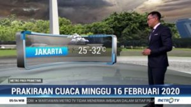 Prakiraan Cuaca Minggu 16 Februari 2020