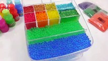 Kids Learn Colors Slime Ice Cream Play Doh DIY Orbeez Slime Rainbow Colors Case Toys For Kids