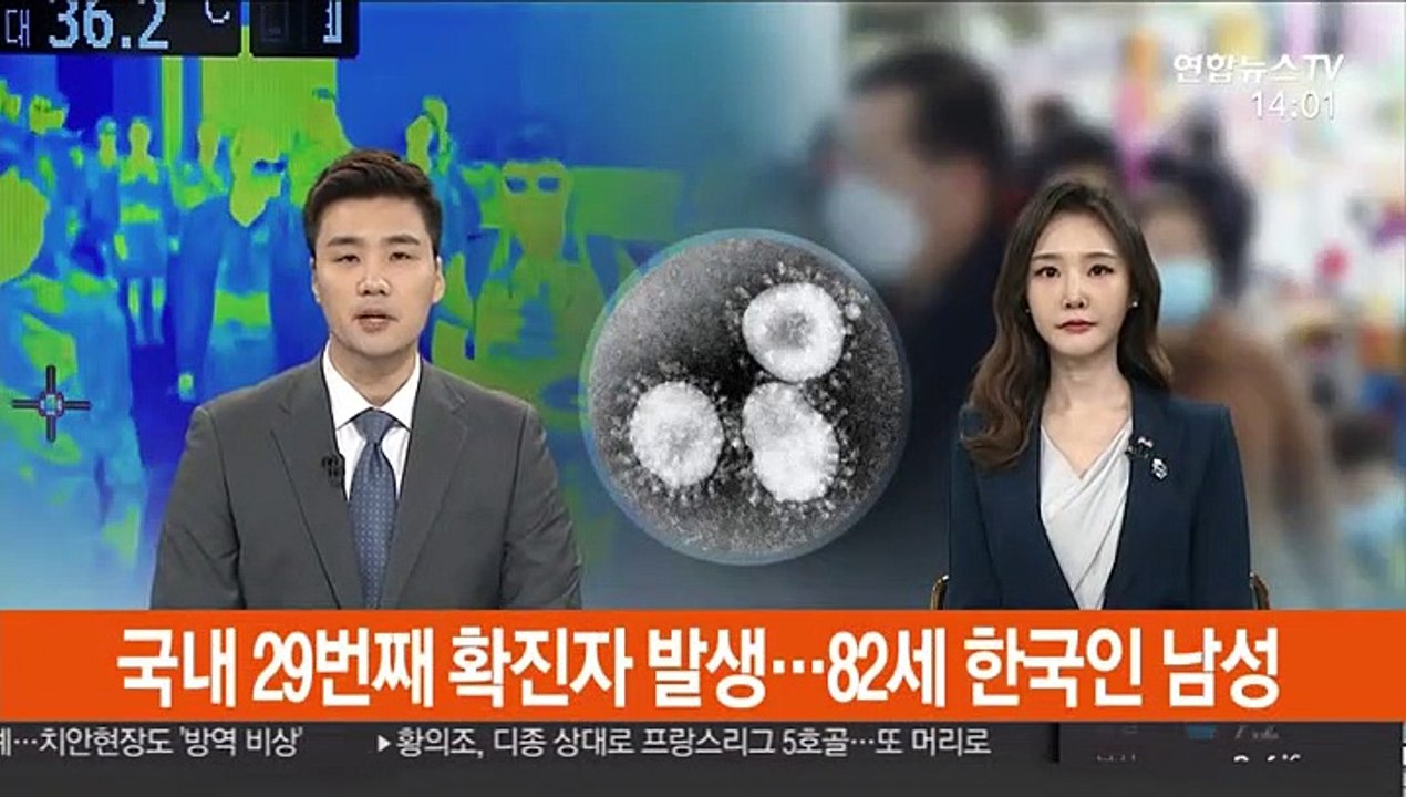 국내 29번째 확진자 발생…82세 한국인 남성