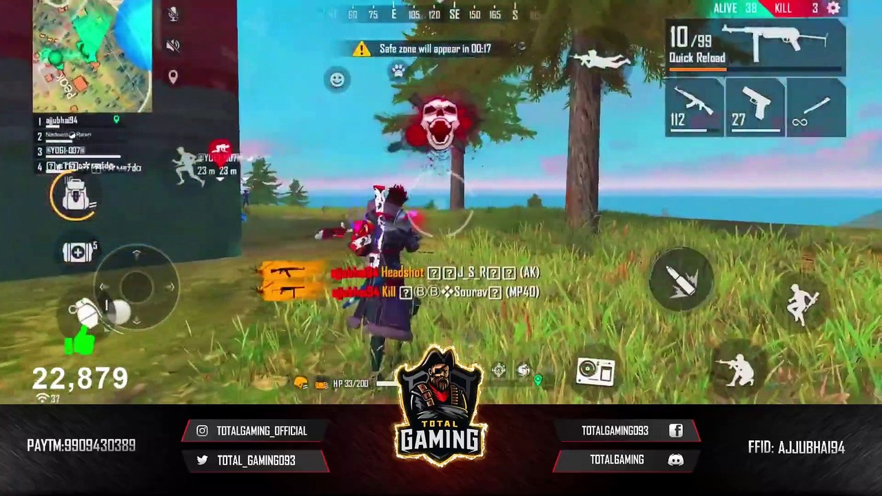 No.1 Squad Total 23 Kills In Mobile  Gameplay - Garena Freee Fire - Total Gaming