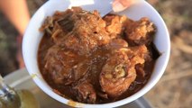Cambodian food - Chicken curry with palm fruit - សម្លការីមាន់ជាមួយផ្លែត្នោត - ម្ហូបខ្មែរ