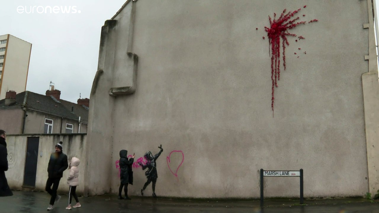Banksy-werk beschmiert