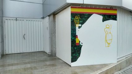 Pintadas en la sede de Vox en Madrid