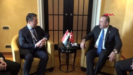 Bakan çavuşoğlu, mesrur barzani ile görüştü