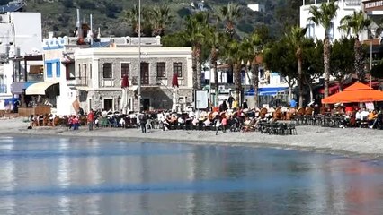 Bodrum sahillerinde "güneşli hava" yoğunluğu