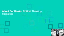 About For Books  Critical Thinking Complete
