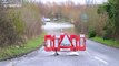 Motorists & pedestrians risk floods in West Yorkshire after Storm Dennis closes a road.