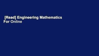 [Read] Engineering Mathematics  For Online