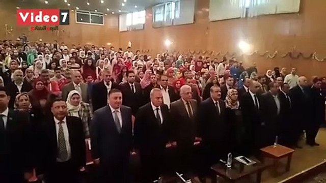 محافظ القليوبية ورئيس جامعة بنها يكرمان الطلاب الفائزين بمعرض العلوم والهندسة